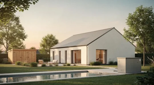 Maison individuelle avec jardin, piscine et dependances illustrant les limites de l'assurance habitation de base